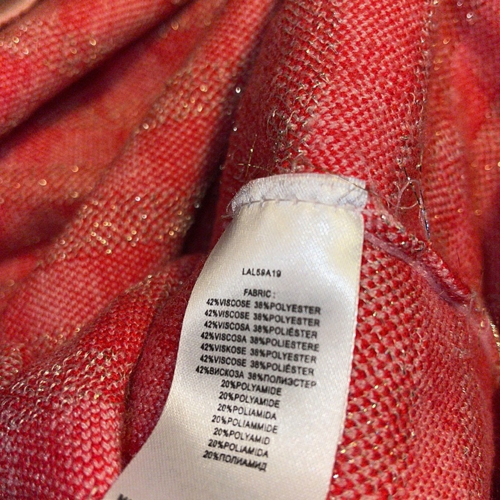 Molly Bracken Lili Sidonio Pink, Red, and Gold Heart Sweater - Women’s XS - Picture 8 of 10